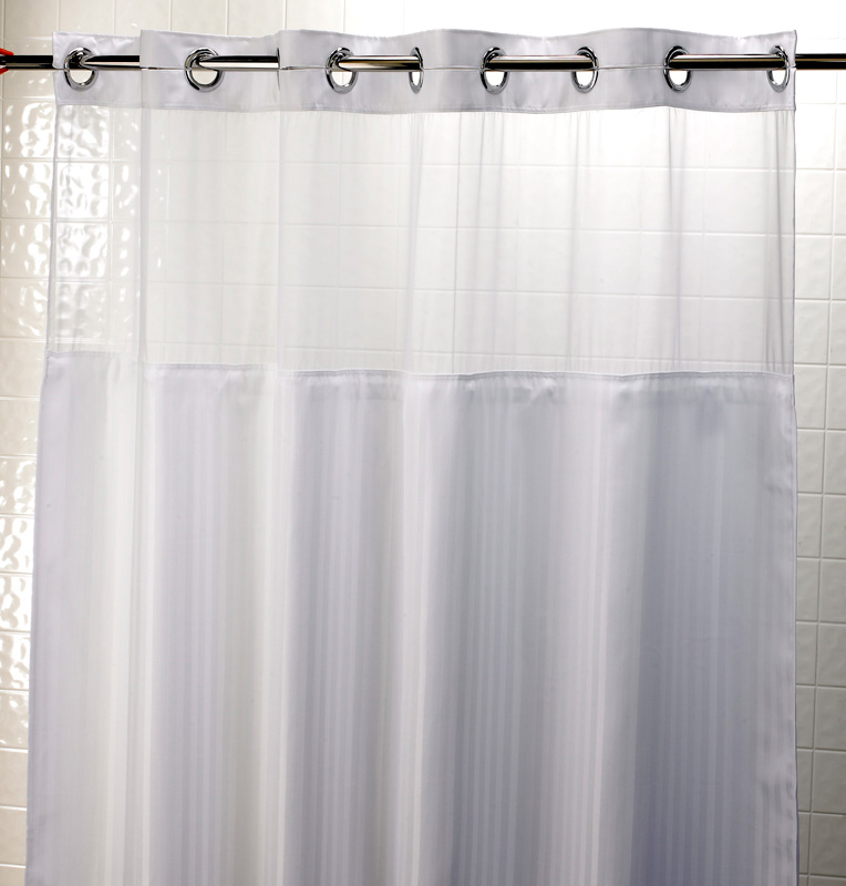 white spa shower curtains